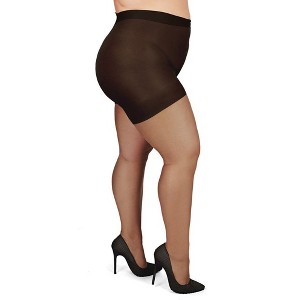 Memoi Curvy Ultra Sheer Control Top Pantyhose City - 1 of 2