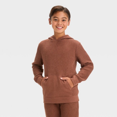 Boys' Thermal Pullover Sweatshirt - Cat & Jack™ Brown XS