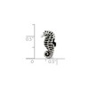 Black Bow Jewelry Antiqued Sterling Silver 3D Seahorse Bead Charm - 2 of 3