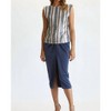 Women's Striped Sequin Shoulder Pad Sleeveless Top - Fate - 4 of 4