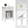 Night Stands  Wood End Table with Storage Drawer and Shelf - 4 of 4