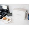 Nat & Jules Extra Large White 15 x 10 Metal Farmhouse Bread Box - Holds Two Full Loaves - 4 of 4
