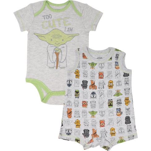 Star Wars The Child Short Sleeve Bodysuit Pants And Hat 3 Piece Outfit Set  Newborn To Infant : Target