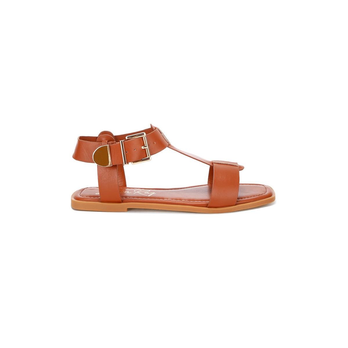 Женские сандалии London Rag Womens Yumal Buckled Square Toe Flat Sandals 8 — фото 3