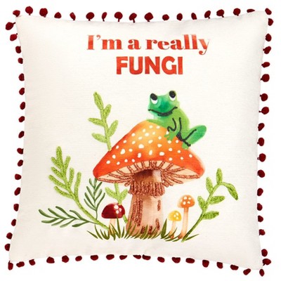 The Lakeside Collection Mushroom Garden Accent Pillows