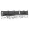 vidaXL Garden Lounge Set White, Dark Grey - 3 of 4
