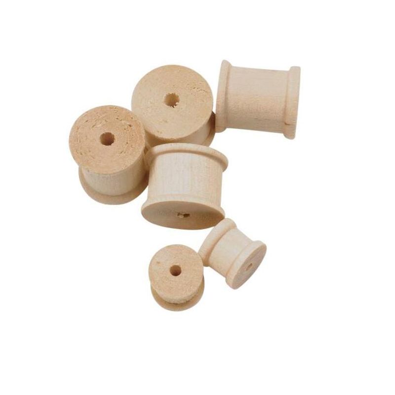 Creativity Street Wood Craft Spool, Assorted Sizes, Pack of 60, 3 of 4