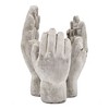YUHAO Set of 2 Accepting Hands Accent Cement Hand Decor For Indoor Outdoor Home Garden Decor,6" x6" x9" - 3 of 4