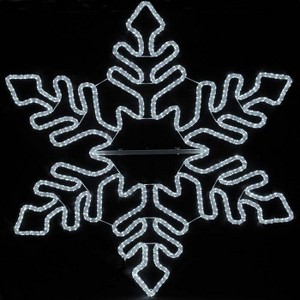 Novelty Lights Christmas LED Snowflake Sculpture, Made With LED Rope Light - 1 of 1