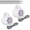 Pyle 4” Waterproof Rated LED Wakeboard Tower Speakers (PLMRLEWB46W) - Blue, 2-Pack - 2 of 4