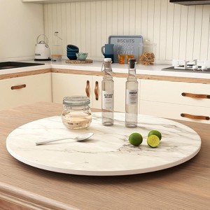 23.6" Lazy Susan for Table Top Sintered Stone Rotating Serving Tray for Dining Table, Kitchen Lazy Susan Organizer - 1 of 4