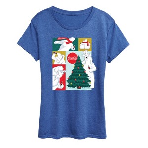 Women's - Coca-Cola - Christmas Tree Polar Bears Short Sleeve Graphic T-Shirt - 1 of 4