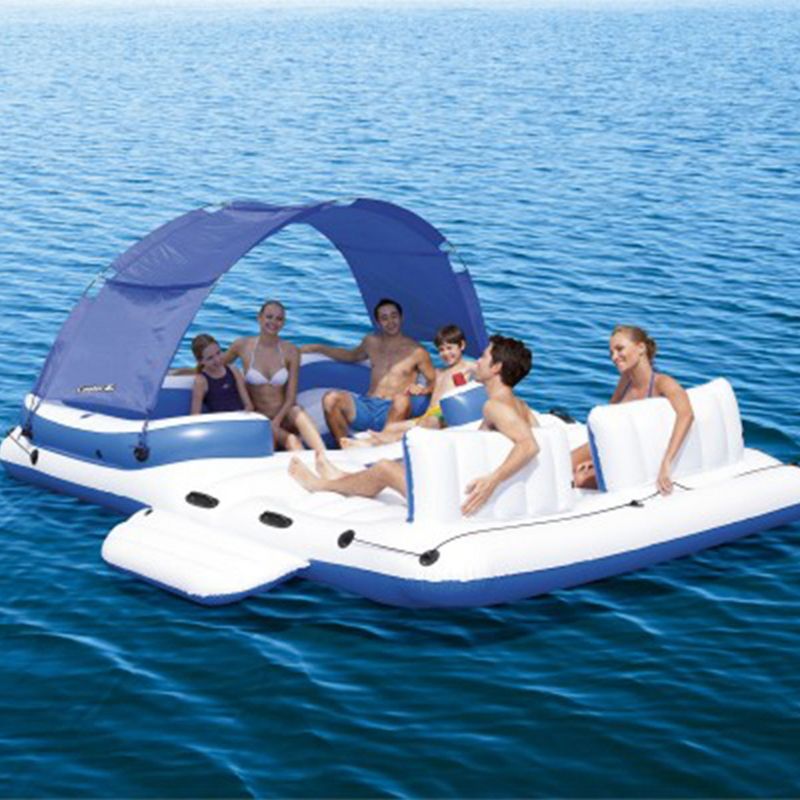 Bestway CoolerZ Tropical Breeze 6 Person Giant Inflatable Floating Island Raft - Multicolored, 4 of 8