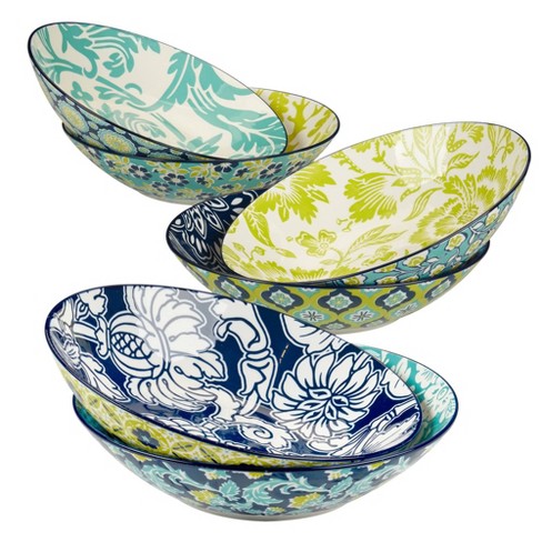 Certified International Set of 6 40oz Tapestry Soup Pasta Bowls