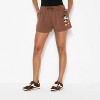 Women's Mickey Mouse Graphic Pull-On Shorts - Dark Brown - 2 of 3