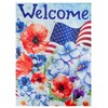 Northlight Blooming Flowers "Welcome" Patriotic Outdoor Garden Flag - 18" x 12.5" - 2 of 4