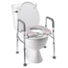 Raised Toilet Seat, 350LB Stand Alone Homecare Commode Bathroom Assist Frame for Elderly,Handicapped, Padded Seat, Adjustable Height - 2 of 4