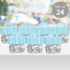 Big Dot of Happiness Blue Stripes - DIY Simple Party Clear Goodie Favor Bag Labels - Candy Bags with Toppers - Set of 24 - 2 of 4