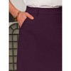 INSPIRE CHIC Women's High Waist Split Back Work Midi Pencil Skirt - 4 of 4