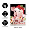 Evergreen Christmas Pig Garden Linen Flag 12.5 x 18 Inches Indoor Outdoor Decor - 2 of 4