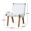 Osparple Outdoor Patio Furniture Bistro Set Rope Braiding and Acacia Wood Conversation Chairs Lounge Round Coffee Table for Garden, Terrace - 2 of 4