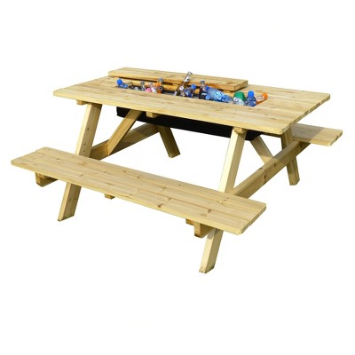 Photo 1 of Rectangle Hardwood Cooler Picnic Table Kit - Merry Products