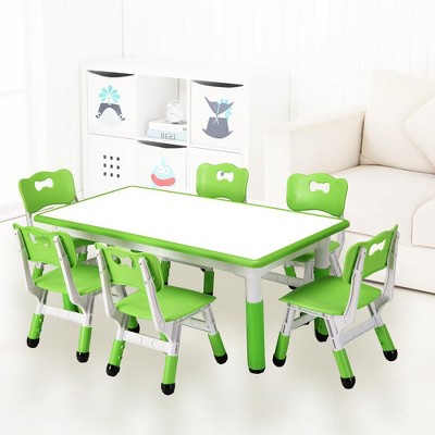 Whizmax Kids Table And Chairs Set--graffiti Desktop Plastic Children ...