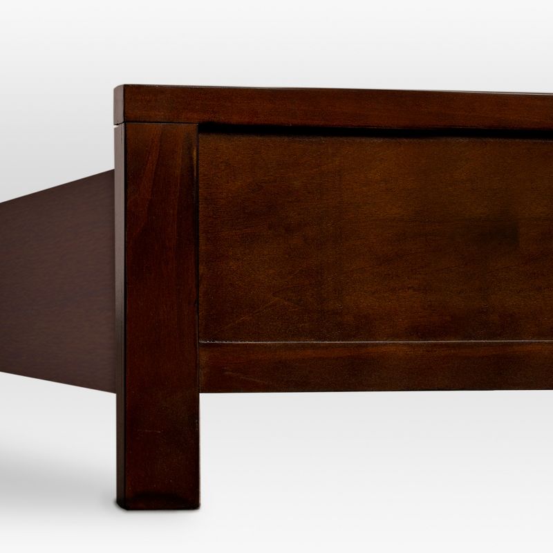 eLuxury Modern Wood Bed Frame with Headboard, 5 of 8
