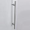 Frameless Sliding Shower Door with Clear Tempered Glass 76 x 60 Inch Glass Shower Door with Brushed Nickel Finish for Bathroom Brushed Nickel - 2 of 4