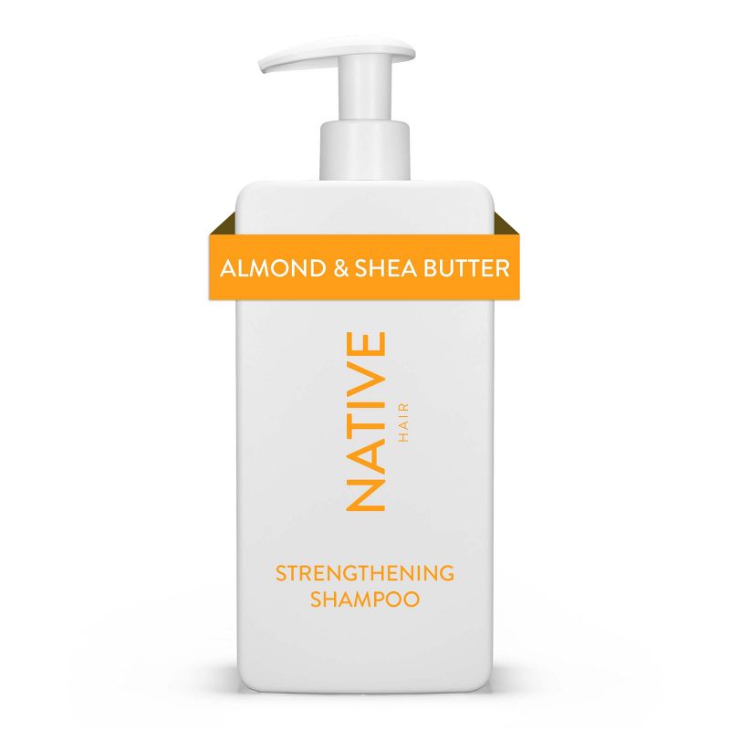 Native Vegan Strengthening Shampoo with Almond &#38; Shea Butter, Clean, Sulfate, Paraben and Silicone Free - 16.5 fl oz, 1 of 13