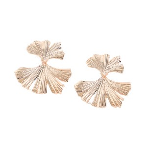 SOHI Women's Gold Flora Stud Earrings - 1 of 3