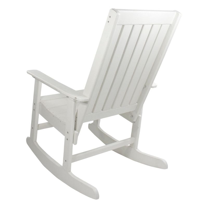 Northlight All Weather Recycled Plastic Outdoor Rocking Chair, White, 5 of 6