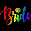 Adult Design By Humans Bride Pride Rainbow Wedding By Anhanva T-Shirt - 2 of 2