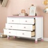 NicBex 30.00"H Modern Round Handles Dresser for Bedroom with 6 Drawers - 4 of 4