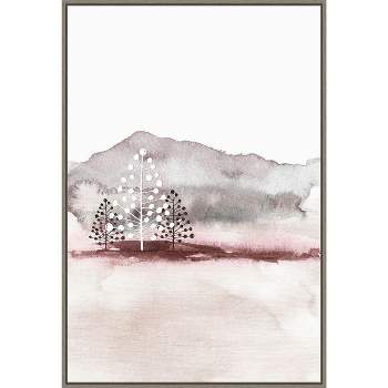 Amanti Art Holiday Time 2 Christmas Trees by Design Fabrikken Canvas Wall Art Print Framed 23-in. W x 33-in. H.