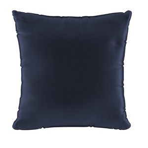 Velvet Square Throw Pillow Dark Navy - Skyline Furniture, Dark Blue