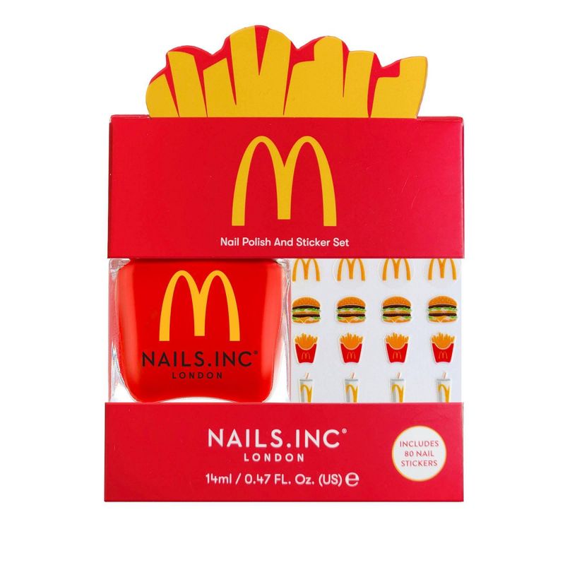 Nails Inc. x McDonald Nail Polish with Stickers - Fries - 0.47 fl oz, 1 of 12