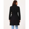 Seta T Women's Stand Collar Belted Single Breasted Long Coat - image 4 of 4