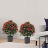 YIYIBYUS Artificial Potted Bushes, Artificial Potted Plants, UV Resistant Potted Plants - 3 of 4