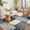 Washable Modern Geometric Patchwork Pattern Rugs for Living Room Non Slip Indoor Soft Carpet Abstract Low Pile Area Rugs Room Decor - 4 of 4