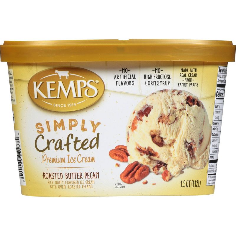 Kemps Simply Crafted Roasted Butter Pecan Ice Cream - 48oz, 1 of 7