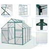 6x8 FT Polycarbonate Greenhouse with Sliding Door, Heavy Duty Walk in Greenhouse with Roof Vent, Plant Greenhouse for Patio Garden Backyard - 4 of 4
