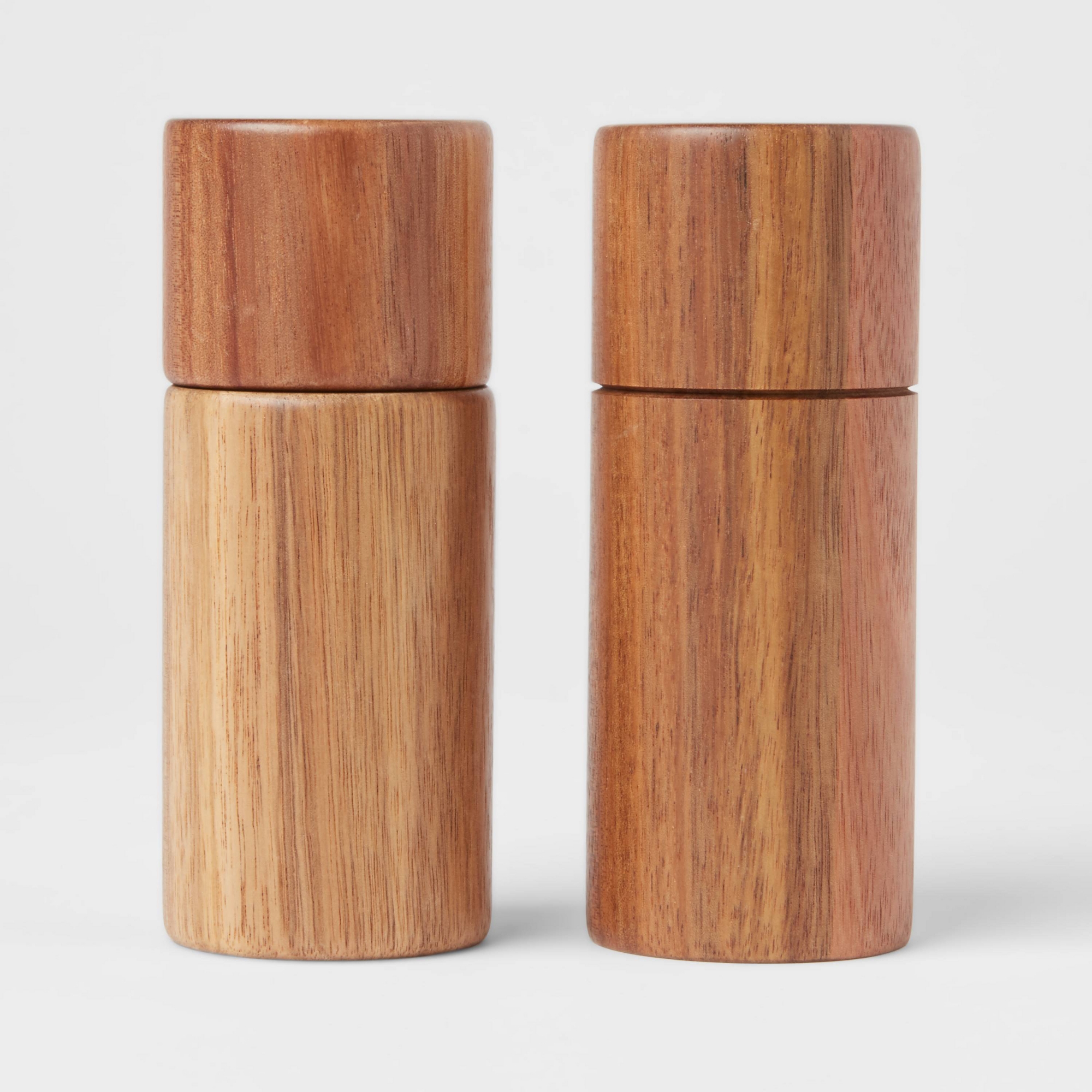 2pc Acacia Round Salt Shaker & Pepper Grinder Set - Threshold™