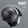 VEVOR Motorcycle Helmet, 3/4-Face, Smart Street ABS & High Density Helmet with Interchangeable Lens, DOT Approved, Black - 3 of 4