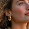 Ross-Simons Italian 14kt Yellow Gold Floral Filigree Hoop Earring - 2 of 4