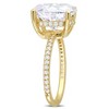 EVERLY JEWELRY  |   10k Yellow Gold 4 7/8 CT DEW Created Moissanite-White Fashion Ring - 2 of 4