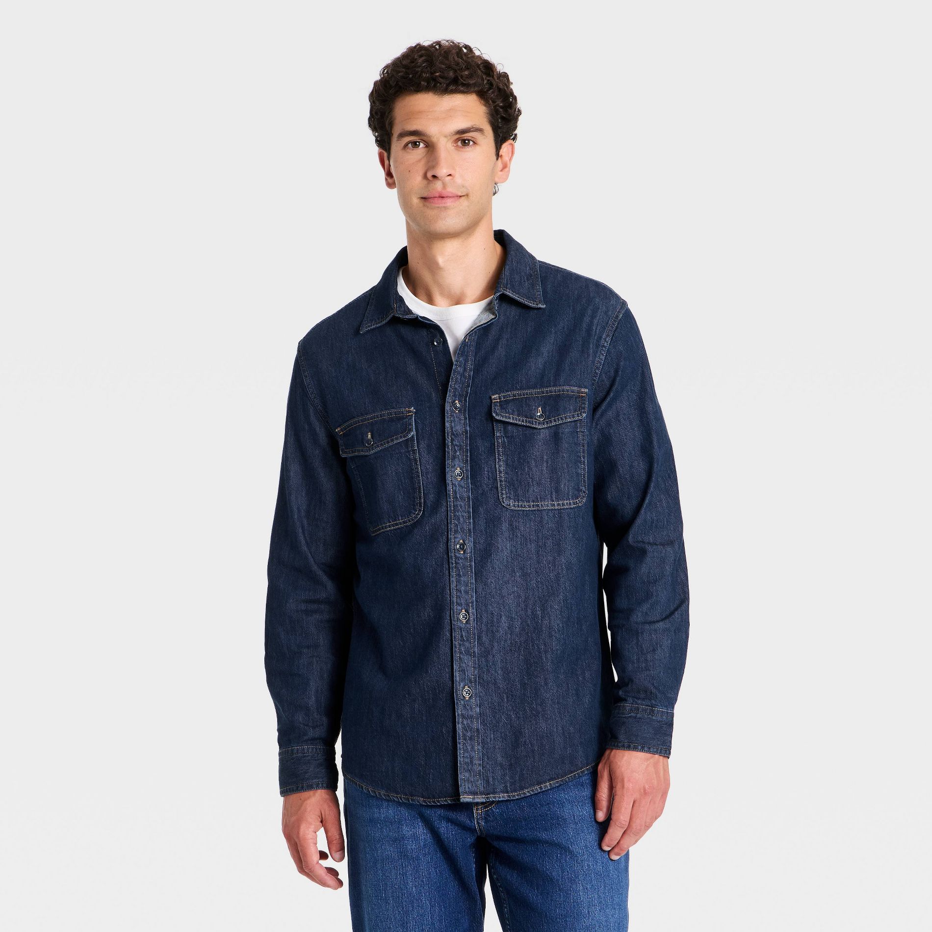 Men's Denim Long Sleeve Layer - Goodfellow & Co™