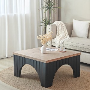 Rustic Square Coffee Table - Modern Farmhouse Style - 1 of 1