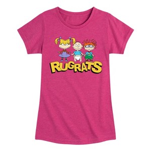 Girls' - Rugrats - Line Up Fitted Short Sleeve Graphic T-Shirt - 1 of 4