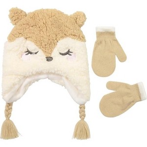 Addie & Tate Boys & Girls Winter Hat and Mittens or Gloves Set, Kids Ages 4-7 - 1 of 4